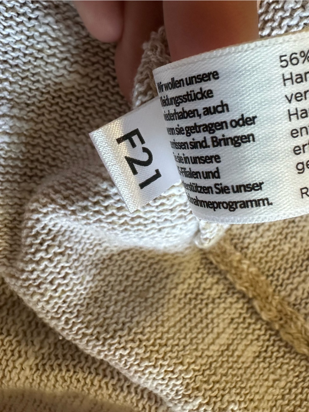 Eileen fisher Organic Cotton Linen Slub Top sweater beige tan size small - Picture 4 of 8